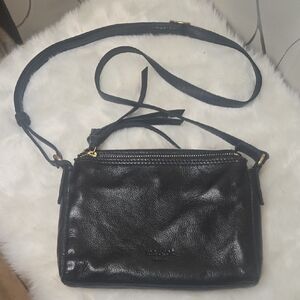 Elegant Black Leather Crossbody Bag